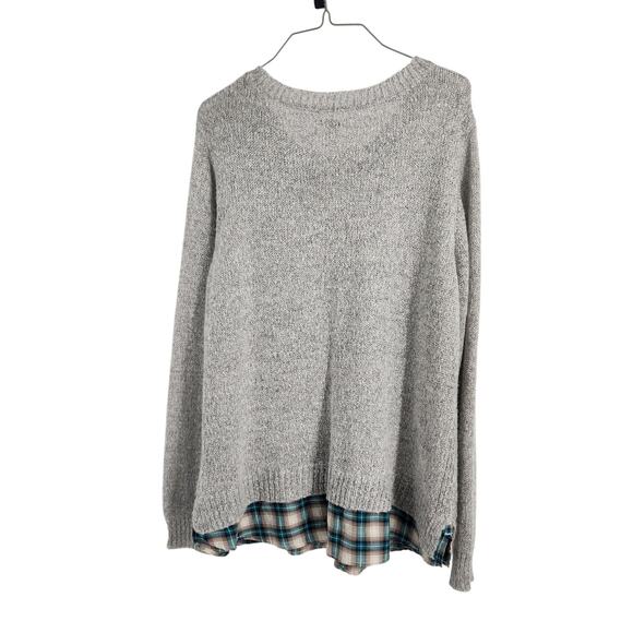Sonoma Gray Knit Layered Sweater Womens Size Extra Large XL - Picture 2 of 3
